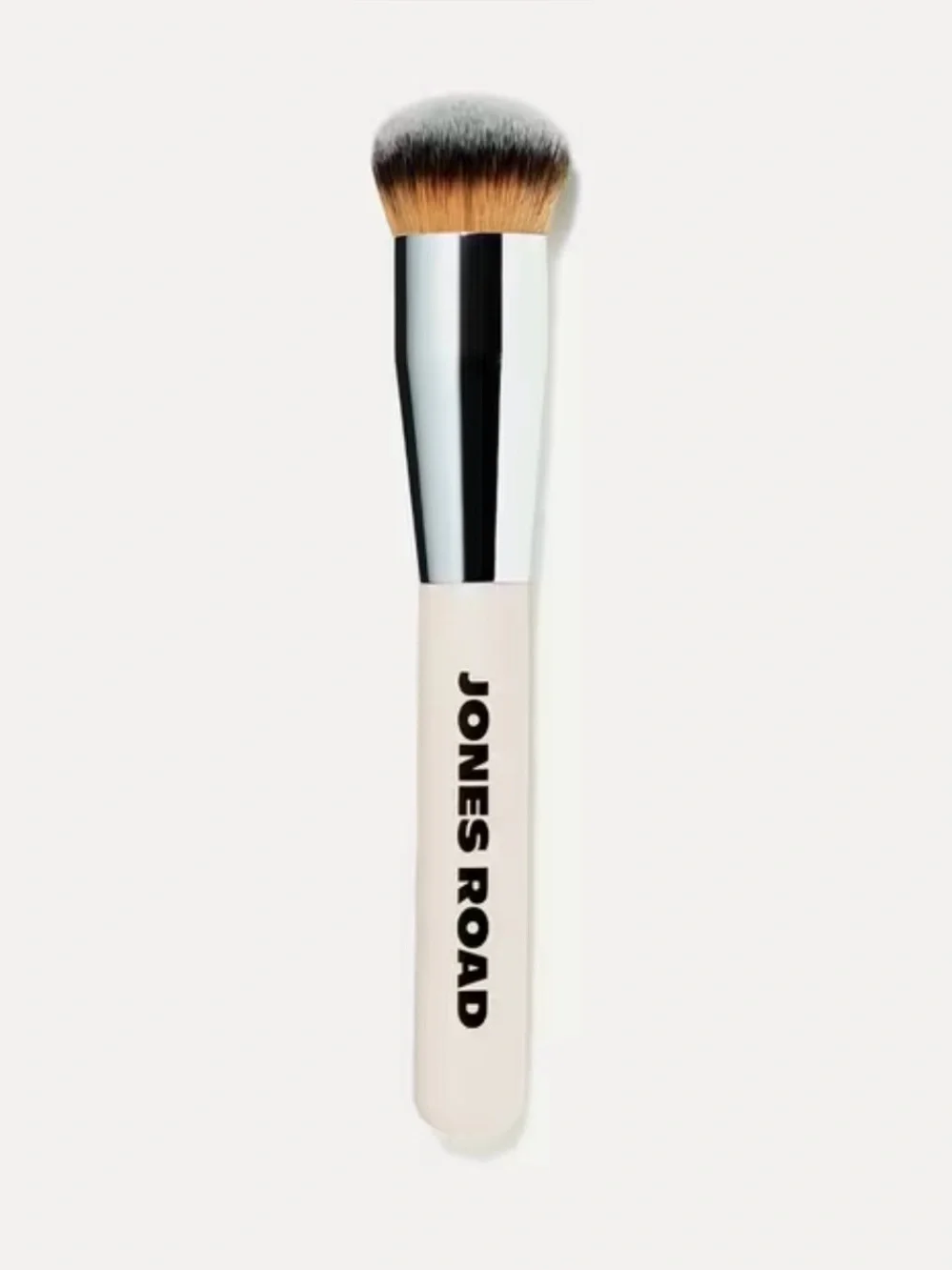Jones Road Multi-Use Makeup Everything Brush - White Handle with Silver Ferrule